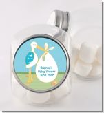 Stork It's a Boy - Personalized Baby Shower Candy Jar