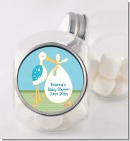 Stork It's a Boy - Personalized Baby Shower Candy Jar