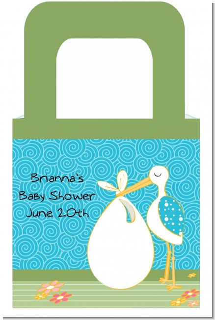 Stork It's a Boy - Personalized Baby Shower Favor Boxes