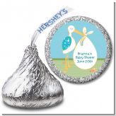 Stork It's a Boy - Hershey Kiss Baby Shower Sticker Labels