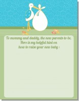 Stork It's a Boy - Baby Shower Notes of Advice