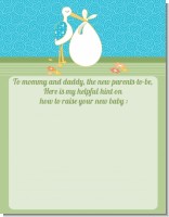 Stork It's a Boy - Baby Shower Notes of Advice