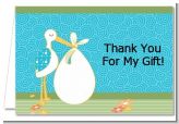 Stork It's a Boy - Baby Shower Thank You Cards