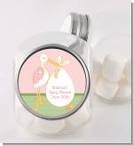 Stork It's a Girl - Personalized Baby Shower Candy Jar