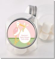 Stork It's a Girl - Personalized Baby Shower Candy Jar