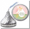 Stork It's a Girl - Hershey Kiss Baby Shower Sticker Labels thumbnail