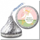 Stork It's a Girl - Hershey Kiss Baby Shower Sticker Labels