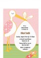 Stork It's a Girl - Baby Shower Petite Invitations thumbnail