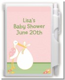 Stork It's a Girl - Baby Shower Personalized Notebook Favor