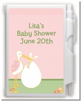 Stork It's a Girl - Baby Shower Personalized Notebook Favor