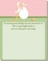 Stork It's a Girl - Baby Shower Notes of Advice