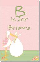 Stork It's a Girl - Personalized Baby Shower Nursery Wall Art