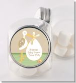 Stork Neutral - Personalized Baby Shower Candy Jar