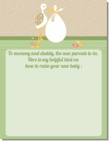 Stork Neutral - Baby Shower Notes of Advice