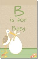 Stork Neutral - Personalized Baby Shower Nursery Wall Art
