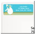 Stork It's a Boy - Baby Shower Return Address Labels thumbnail