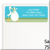 Stork It's a Boy - Baby Shower Return Address Labels