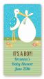 Stork It's a Boy - Custom Rectangle Baby Shower Sticker/Labels thumbnail