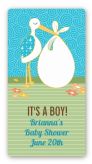 Stork It's a Boy - Custom Rectangle Baby Shower Sticker/Labels