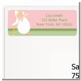 Stork It's a Girl - Baby Shower Return Address Labels thumbnail