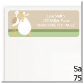 Stork Neutral - Baby Shower Return Address Labels