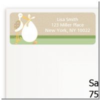 Stork Neutral - Baby Shower Return Address Labels
