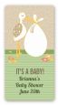Stork Neutral - Custom Rectangle Baby Shower Sticker/Labels thumbnail