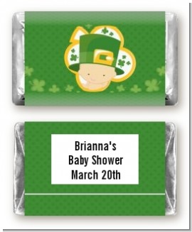 St. Patrick's Baby Shamrock - Personalized Baby Shower Mini Candy Bar Wrappers