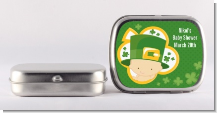 St. Patrick's Baby Shamrock - Personalized Baby Shower Mint Tins