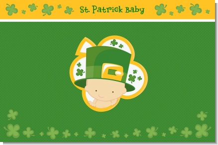 St. Patrick's Baby Shamrock - Personalized Baby Shower Placemats