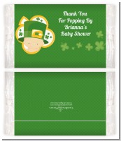 St. Patrick's Baby Shamrock - Personalized Popcorn Wrapper Baby Shower Favors