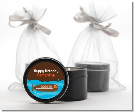 Submarine - Birthday Party Black Candle Tin Favors