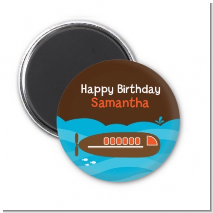 Submarine - Personalized Birthday Party Magnet Favors