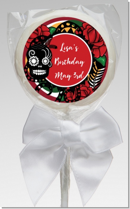Sugar Skull - Personalized Birthday Party Lollipop Favors