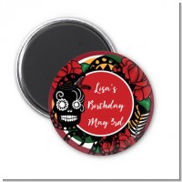 Sugar Skull - Personalized Birthday Party Magnet Favors