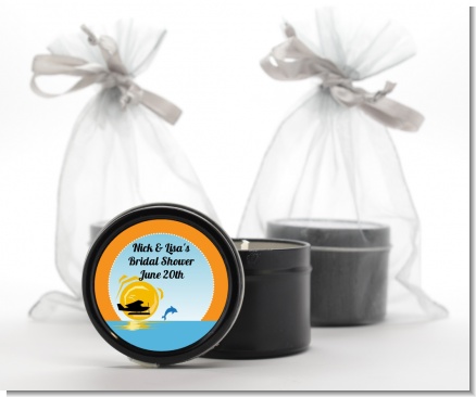 Sunset Trip - Bridal Shower Black Candle Tin Favors