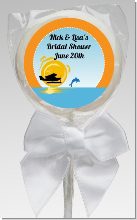 Sunset Trip - Personalized Bridal Shower Lollipop Favors