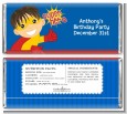 Superhero Boy - Personalized Birthday Party Candy Bar Wrappers thumbnail