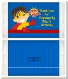 Superhero Boy - Personalized Popcorn Wrapper Birthday Party Favors