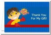 Superhero Boy - Birthday Party Thank You Cards