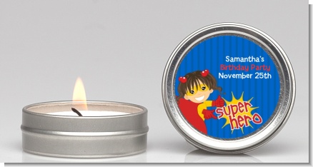 Superhero Girl - Birthday Party Candle Favors