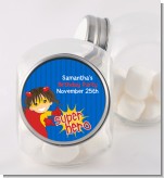 Superhero Girl - Personalized Birthday Party Candy Jar