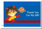 Superhero Girl - Birthday Party Thank You Cards