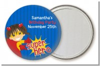 Superhero Girl - Personalized Birthday Party Pocket Mirror Favors