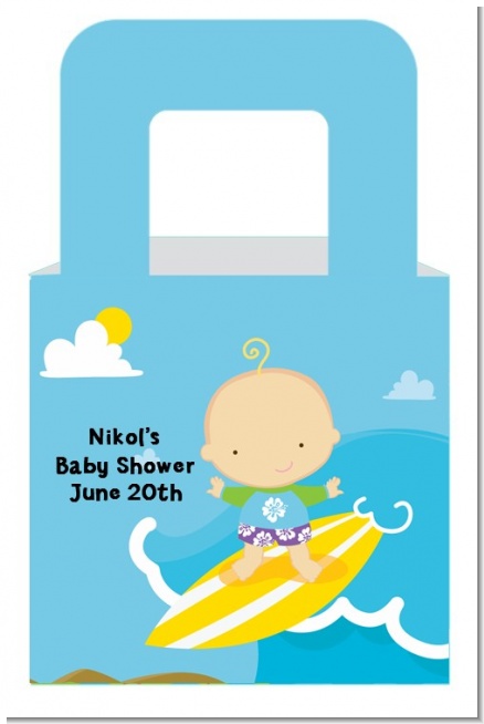 Surf Boy - Personalized Baby Shower Favor Boxes