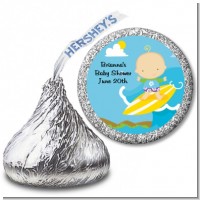 Surf Boy - Hershey Kiss Baby Shower Sticker Labels