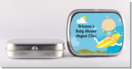 Surf Boy - Personalized Baby Shower Mint Tins