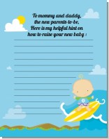 Surf Boy - Baby Shower Notes of Advice