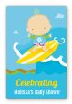 Surf Boy - Custom Large Rectangle Baby Shower Sticker/Labels thumbnail