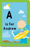 Surf Boy - Personalized Baby Shower Nursery Wall Art